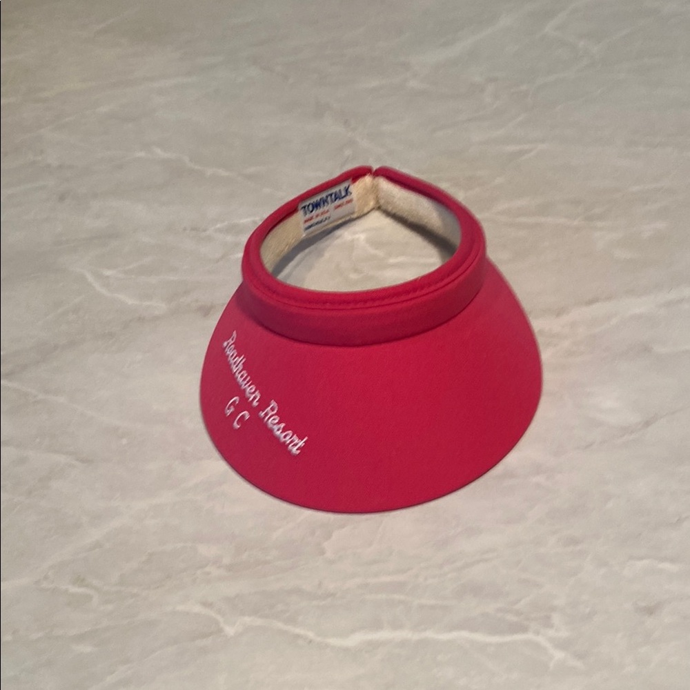 TOWN TALK Roadhaven Resort Pink Golf/Sun Visor VINTAGE